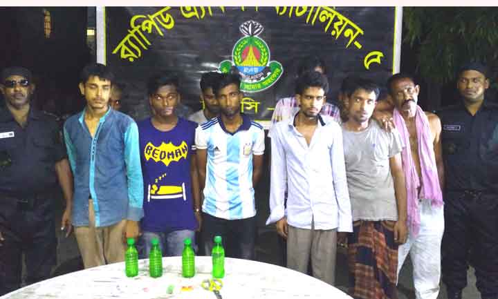 নাটোরে মাদক সেবনের দায়ে ১১ জনের বিভিন্ন মেয়াদে জেল।