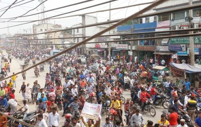 নাটোরে শিমুলের নেতৃত্বে স্মরণকালের বৃহৎ মোটর শোডাউন!