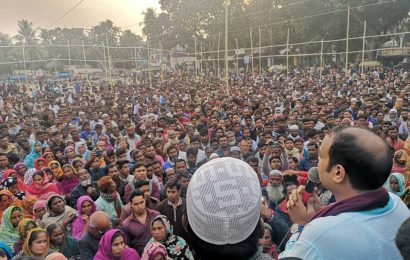 নাটোরের সিংড়ায় চেয়ারম্যান প্রার্থী রুবেলের শোডাউন-সমাবেশ