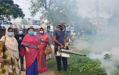 নাটোর পৌরসভায় ডেঙ্গু নিধন অভিযান শুরু