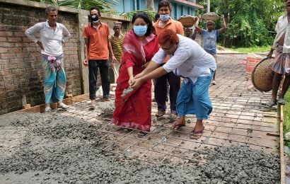 নাটোর সরকারী বালক উচ্চ বিদ্যালয় রাস্তার ঢালাই কাজের উদ্বোধন