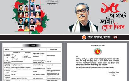 নাটোরে শোক দিবসে জেলা প্রশাসনের কর্মসুচী