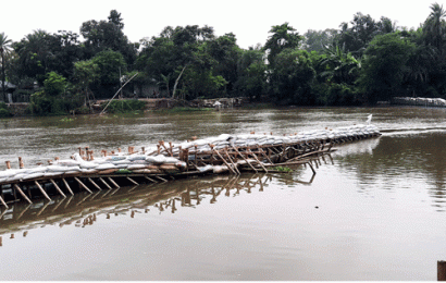 নাটোরের গুরুদাসপুরে আত্রাই নদীতে নিষিদ্ধ সোঁতি জালের মহোৎসব