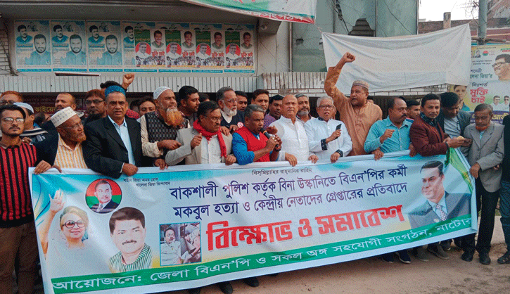 নাটোরে বিএনপির বিক্ষোভ সমাবেশ