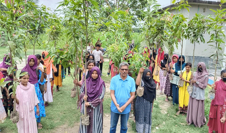 লালপুরে বৃক্ষরোপন ও রচনা প্রতিযোগিতা