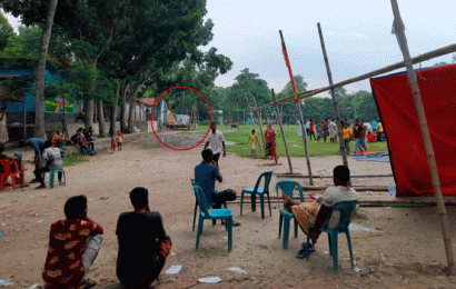 একই মাঠে আ’লীগের দুইপক্ষের মঞ্চ॥ উত্তেজনা